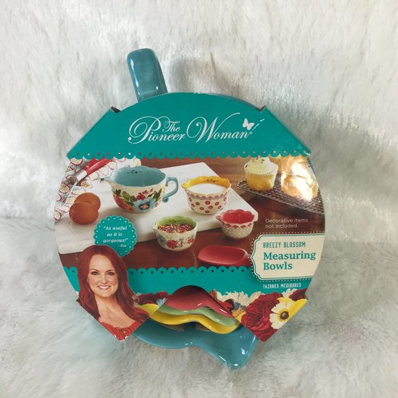 The Pioneer Woman Breezy Blossom 4-piece Measuring Bowls New - Picture 3 of 8